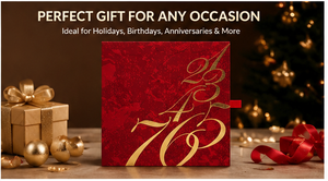 Luxury Red Gold Foil Advent <b>Calendar</b> Box Magnetic Closure Rigid Paperboard Christmas Mystery Box for Cosmetic Beauty Gift - Product Image 2