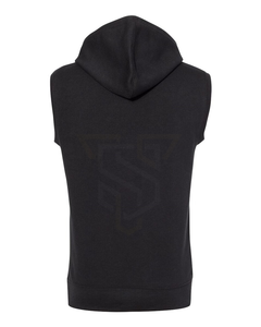 Hot Sale Men's <b>Sleeveless</b> Autumn Thermal <b>Hoodies</b> 100% Cotton Custom Logo Printing Breathable Zipper-Up Plain Dyed Technique - Product Image 3