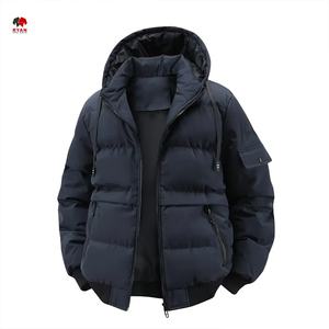 Veste matelassée d'hiver pour homme avec logo personnalisé, OEM ODM, veste matelassée isolée pour homme, veste matelassée légère à capuche pour l'hiver, fabricant - Product Image 1
