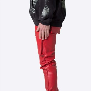 กางเกงคาร์โก้หนังแฟชั่นสำหรับผู้ชาย-ทนทานสวมใส่สบายเหมาะสำหรับใส่ในชีวิตประจำวันและการผจญภัยที่ทนทาน - Product Image 5