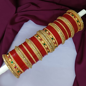 Set Gelang pengantin India kualitas tinggi untuk wanita gelang akrilik <span class=keywords><strong>Chura</strong></span> <span class=keywords><strong>Punjabi</strong></span> kristal Kundan <span class=keywords><strong>Chura</strong></span> <span class=keywords><strong>Punjabi</strong></span> untuk pernikahan Dulhan <span class=keywords><strong>Chura</strong></span> set - Product Image 2