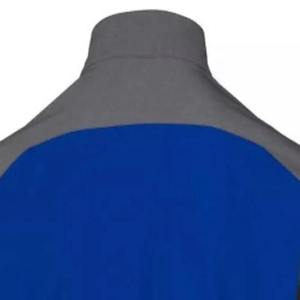Sweat-shirt à capuche colorblock pour homme, bleu marine et blanc, zippé, doublé, élégant, décontracté, en polaire douce et chaude, à manches longues, avec cordon de serrage - Product Image 3