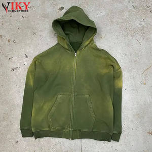 Sudadera con Capucha Vintage de Felpa Francesa 100% Algodón, Personalizable, de Alta Calidad, con Lavado Ácido, para Hombre, por VIKY INDUSTRIES - Product Image 4