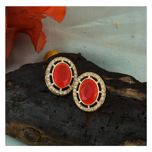 Pendientes de estilo étnico de calidad superior para mujer, Tops de diseñador, trabajo de diamantes coloridos, tachuelas de estilo indio, pendientes de aro Bali - Product Image 6