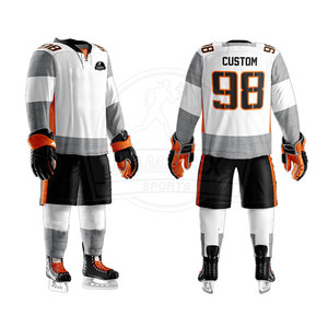 Uniforme de Hockey sobre Hielo Unisex de Alta Calidad, Estilo Liso Personalizado, Nuevo Diseño, Nombre del Equipo de Boston, Servicio OEM, 100% Poliéster para Entrenamiento - Product Image 1
