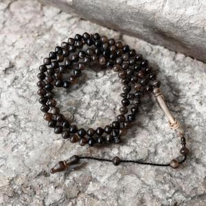 Tasbih Misbaha Musulmán de 99 Cuentas de Oración Islámica de Cuerno de Búfalo REAL - Product Image 3