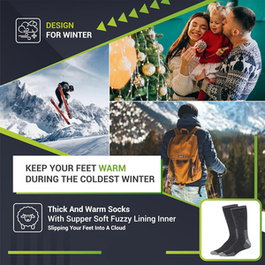 Chaussettes thermiques athlétiques antidérapantes personnalisées pour adultes Chaussettes antidérapantes pour le sport Chaussettes de sport extensibles de dernière conception avec service OEM - Product Image 5