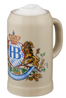 Hofbraeuhaus Muenchen Oktoberfest Bavaria Lion Design Grès Bière Stein 1L Pichets à Bière en Céramique pour Bar Parties