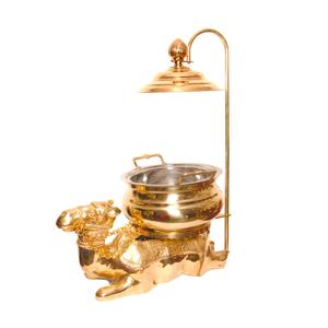 Top Quality Luxury Party Unique Design Rounded Bottom <b>Buffet</b> Brass Metal <b>Food</b> <b>Warmer</b> <b>Buffet</b> <b>Food</b> Display Chafing Dish - Product Image 6