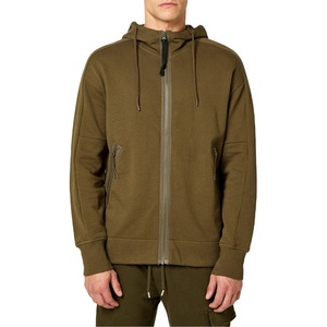 Haute qualité hommes sweat à capuche zippé pour hommes 100% coton à manches longues avec personnalisé goutte épaule fermeture éclair sweats à capuche saison d'hiver - Product Image 1