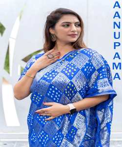 Magnifique saree de mariage pour filles avec un beau tissu organza et une broderie de mariée exclusive pour les occasions spéciales - Product Image 6