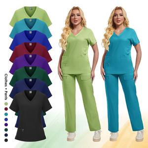 Tenue d'hôpital OEM unisexe en mélange de coton pour clinique, médecin, détection d'aiguilles, dentaire, manches courtes, uniforme d'infirmière - Product Image 5