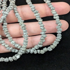 Diamant blanc non coupé brut 100% perles de pierre fantaisie naturelles brutes non coupées pépites de diamant brut blanc pour la fabrication de bijoux - Product Image 1