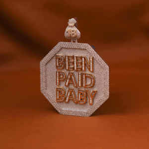 Pendentif en diamant de Moissanite Iced Out Round & Baguette Style Hip Hop Pendentif personnalisé Cadeau de mariage pour lui en argent sterling 925 - Product Image 3