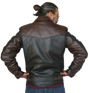 NewJackets 2023 Men's Sheep Skin Leather Jacket Stand Collar Autumn Winter Youth Fashion <b>Quilted</b> Windproof Letter High Street - Product Image 3