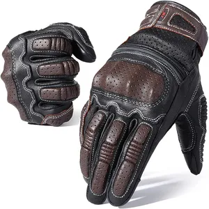 Motorradhandschuhe Unisex Winter wasserdichte Handschuhe klassisch Motorrad-Typ Telefon bequeme PK-Winterreifen Stil Herrenleder