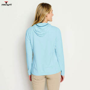 Sweats à capuche de pêche pour femmes respirants à séchage rapide et à manches longues personnalisables à conception par sublimation à vendre - Product Image 4