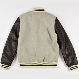 แจ็คเก็ตวาร์ซิตี้แบบยูนิเซ็กซ์ ผ้าโพลีเอสเตอร์/คอตตอน 100% ตัดต่อผ้าด้านหน้า ระบายอากาศ แห้งเร็ว ติดกระดุม ปักลาย สำหรับฤดูหนาว - Product Image 3