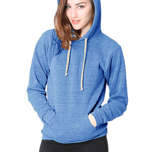 Hombres Unisex Tri-blend Fleece Hoodie Fleece Pullover Hoody 25055 con etiqueta privada de manga larga cuello etiqueta Sudadera con capucha Logo - Product Image 3