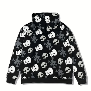 เสื้อฮู้ดมีซิปโอเวอร์ไซส์สำหรับผู้ชายเสื้อมีฮู้ดแฟชั่นพิมพ์โลโก้ได้ตามต้องการ - Product Image 6