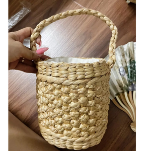 Bolso de mimbre jacinto de agua de lujo al mejor precio, bolso de paja de fiesta con asa tejida hecho en Vietnam - Product Image 1