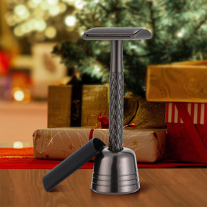Maquinilla de afeitar recta de acero de hoja única de lujo para hombres, maquinilla de afeitar de seguridad para uso facial y de peluquero - Product Image 5