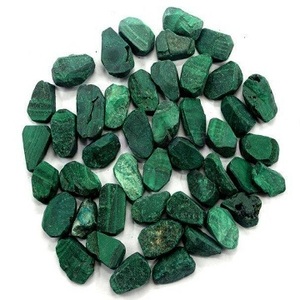 10 pièces véritable cristal de Malachite 16-18MM pierres précieuses vertes naturelles en vrac pour la fabrication de bijoux avec des pouvoirs de guérison à énergie positive - Product Image 1