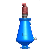 Válvula de Bola Manual Corvalve de Triple Función DN80-200 con Conexión de Brida para Sistema de Tuberías de Aguas Residuales, Válvula de Aire PN10/16
