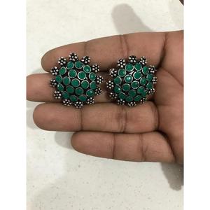 New Folder48 Party-Ready <b>Stud</b> <b>Earrings</b> Flower Shaped Zinc Alloy Jewelry - Product Image 2