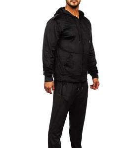 OEM al por mayor de los hombres cómodos Slim Fit impreso chándal conjunto de manga larga transpirable chándal patrón sólido para el invierno - Product Image 4