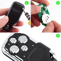 HFY HFY-506A Télécommande métallique pour porte de garage et volet roulant, duplicateur de clé, portée 30m, indicateur LED, confidentialité, coulissante