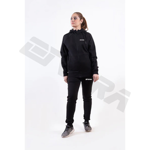 Sudaderas con capucha holgadas con hombros caídos y cremallera polar de algodón de alta calidad con logotipo personalizado para mujer que se ajustan a su estilo - Product Image 2