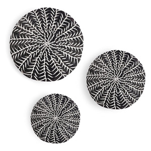 Cestas decorativas únicas de algas marinas de paja DIY, cesta de rafia tejida minimalista, tipo decorativo para el arte de la pared - Product Image 4