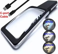 4X Rechargeable Magnifying Glass with 10 Anti-Glare & 3 Model light style LEDs
