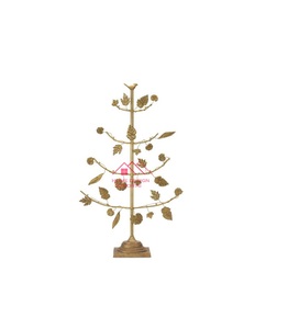 Gold Finished Handmade Metal Christmas Tree for Home Indoor Decorative Metal Christmas Tree for Home Indoor Decor <b>Ornaments</b> - Product Image 1