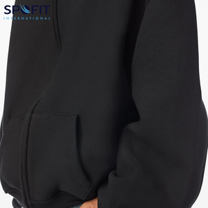 Boxy Fit sweat à capuche épais hommes blanc 100% coton polaire pull personnalisé poids lourd sweats à capuche et sweats en gros - Product Image 4