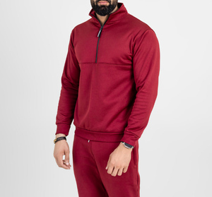 Trajes de chándal de deportes de invierno de calidad superior Cremallera transpirable Diseño ajustado Logotipo personalizado Tallas grandes conjuntos de hombres - Product Image 3