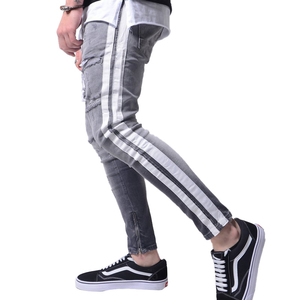 Pantalones vaqueros rasgados para hombre desgastados de lavado Vintage de alta calidad, pantalones vaqueros ajustados largos azules, pantalones vaqueros rectos, pantalones casuales para hombre - Product Image 2