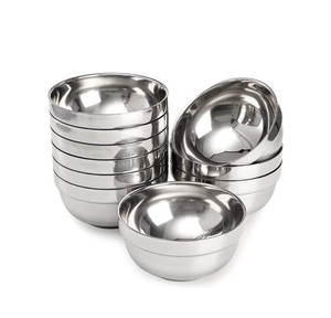 Restaurants and Hotel Custom Design Metal Round Shape Stainless <b>Steel</b> <b>Bowls</b> Mixing <b>Bowls</b> Fruit and Vegetables Salad Serving <b>Bowl</b> - Product Image 2