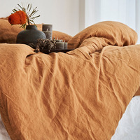 Linge de lit en lin français naturel 100% lin lavé à la pierre Prix d'usine Vente en gros Housse de couette Ensemble de draps
