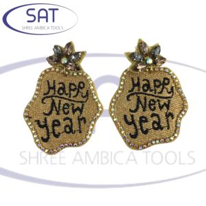 SAT French-Made Steel Ear Drops Customized Gold and Silver Dangle Earrings Premium Quality Christmas Jewelry <b>Tool</b> & Equipment - Product Image 3
