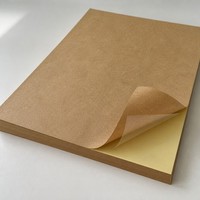 Étiquettes adhésives personnalisées en papier kraft imprimables au laser, feuilles d'autocollants A4, colle permanente pour emballage et expédition