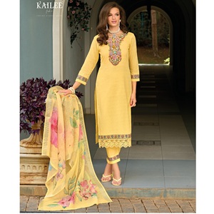 Collection de vêtements fantaisie d'été de haute qualité pour coton Kurti avec Dupatta et bas assortis à des prix de gros - Product Image 1