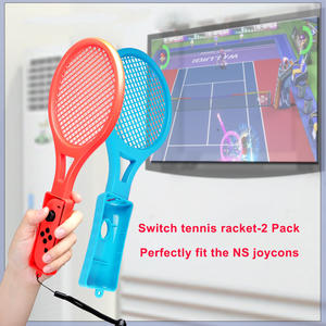 Raquettes de tennis en plastique en pack double, fournies par l'usine, pour accessoires de jeux Nintendo <span class=keywords><strong>Switch</strong></span>, colorées - Product Image 6