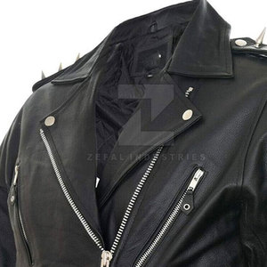 New Style Lightweight Custom Windproof Waterproof Breathable <b>Men</b> <b>Leather</b> <b>Jacket</b> with Stand Collar and Front Logo Winter Fashion - Product Image 5