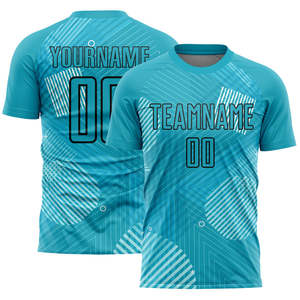 Maillots de football personnalisés imprimés par sublimation 100% polyester respirant à séchage rapide légers Service OEM pour clubs/écoles Unisexe - Product Image 3