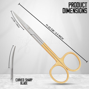 Ciseaux chirurgicaux incurvés d'acier inoxydable pour les infirmières professionnelles de chirurgiens et les applications médicales de laboratoire - Product Image 5