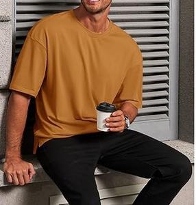 Última Llegada, Camiseta de Cuello Redondo para Hombre, Corte Regular, 100% Algodón Poliéster, Tejido Oxford Ecológico, 300g, Grueso, Sólido y Transpirable - Product Image 2