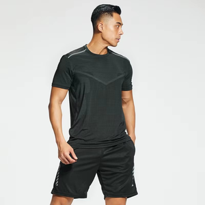 Chándales para hombre transpirable de nailon sólido ecológico informal playa Atlético verano Sportsuit trajes Top camisa pantalones cortos conjuntos - Product Image 3