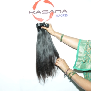 Vente en gros 100% Remy Temple indien Extensions de cheveux humains naturels non traités 10-32 pouces Machine Double trame cuticule alignée - Product Image 4